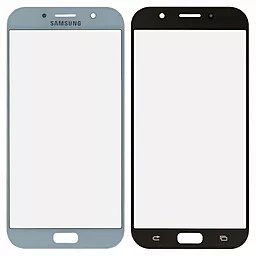 Корпусне скло дисплея Samsung Galaxy A7 A720F 2017 (з OCA плівкою) (original) Blue