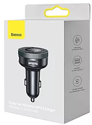 Уцінка Автомобільний зарядний пристрій Baseus Enjoy Car Wireless MP3 Charger 5V 3.4A Black (CCLH-01) - мініатюра 6