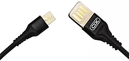 Кабель USB XO NB118 Braided Double Sided micro USB Cable Black