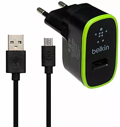 Сетевое зарядное устройство Belkin F8M670 2.4a + micro USB cable home charger black(Bel-019)