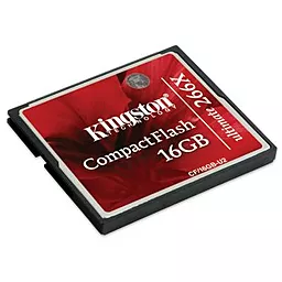 Карта памяти Kingston Compact Flash 16GB Ultimate 266x (CF/16GB-U2)