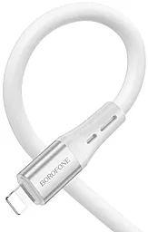 Кабель Borofone BX88 Solid Silicone USB-A - Lightning 12w 2.4a 1м cable White - миниатюра 3