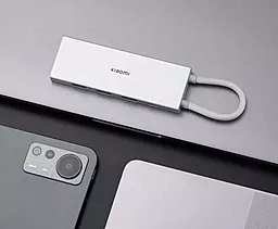 USB Type-C хаб Xiaomi Docking Station USB Type-C 5-in-1 White - миниатюра 6