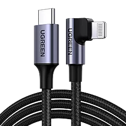Кабель Ugreen US305 MFI USB Type-C - Lightning 20w 3a 1м PD сable Black (60763) - фото Кабель Ugreen US305 MFI USB Type-C - Lightning 20w 3a 1м PD сable Black (60763)