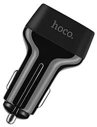 Автомобильное зарядное устройство с быстрой зарядкой Hoco Z15B KUSO QC3.0 USB THREE PORTS Black - миниатюра 5