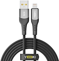 Кабель Yoki YK-SO15 SOLID USB-A - Lightning 12w 2.4a 2м cable Black - фото Кабель Yoki YK-SO15 SOLID USB-A - Lightning 12w 2.4a 2м cable Black