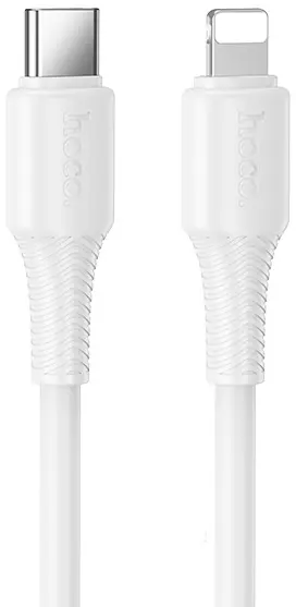 Кабель Hoco X120 USB Type-C - Lightning 27w 3a 1м PD сable White - фото 1