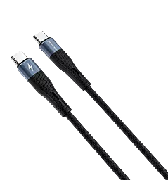Кабель Proove Light Silicone USB Type-C - Type-C 60w 3a 1м PD cable Black (CCLC60001101)
