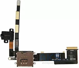 Шлейф Apple iPad 2 (WiFi + 3G) з роз'ємом навушників і коннектором SIM-карти Black