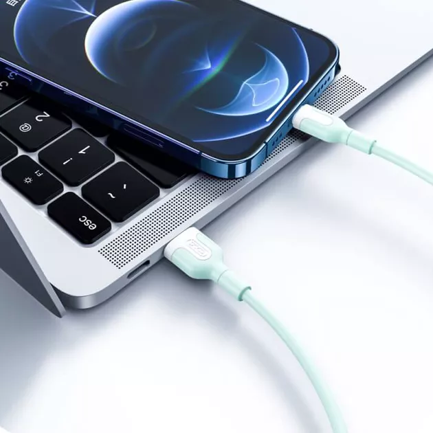Кабель XO NB212 USB-A - Lightning 10.5w 1м cable Green - фото 2