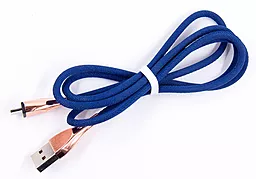 Кабель Dengos USB-A - micro USB 12w 2.4a 1.5м cable Blue (NTK-M-DL-SET-Blue)