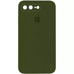 Чохол Silicone Case Full Camera Square для Apple iPhone 7 Plus, iPhone 8 Plus Dark Olive