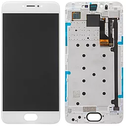 Дисплей Meizu Pro 6, Pro 6s (M570) с тачскрином и рамкой, оригинал, White - фото Дисплей Meizu Pro 6, Pro 6s (M570) с тачскрином и рамкой, оригинал, White