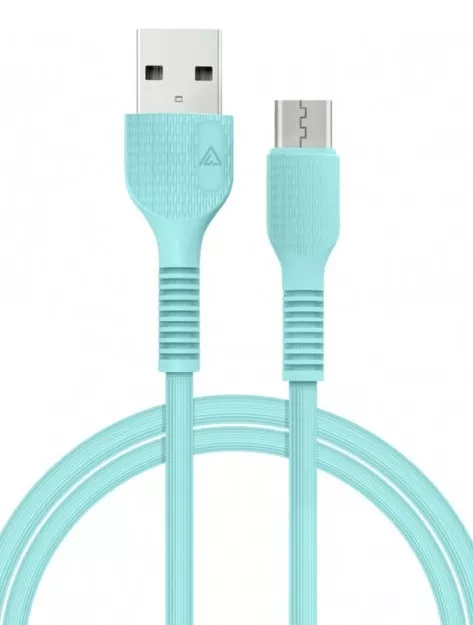 Кабель ACCLAB USB-A - micro USB 12w 2.4a 1.2м cable mint (AL-CBCOLOR-M1MT) - фото 2