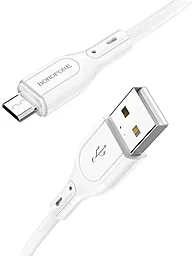 Кабель USB Borofone BX66 2.4A micro USB Cable White - миниатюра 3