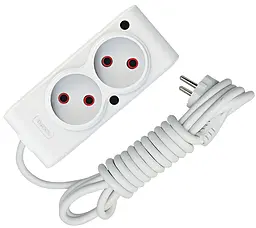 Мережевий фільтр (подовжувач) Tecco 2500w, 10A, 1.5м, 2 розетки білий (8681277843433) - фото Мережевий фільтр (подовжувач) Tecco 2500w, 10A, 1.5м, 2 розетки білий (8681277843433)