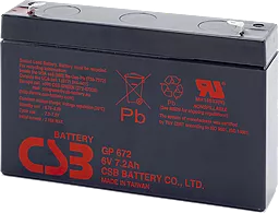 Аккумуляторная батарея CSB 6V 7.2Ah (GP672 F2)