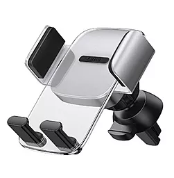 Автотримач Baseus Easy Control Clamp Car Mount Holder (Air Outlet Version) Silver (SUYK000112) - мініатюра 4