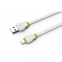 Кабель USB LDNio Lightning flat 2.1A White (LS04) - миниатюра 5