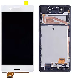 Дисплей Sony Xperia X (F5121, F5122) с тачскрином и рамкой,  White