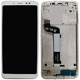 Дисплей Xiaomi Redmi Note 5, Note 5 Pro с тачскрином и рамкой, White