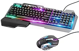 Комплект (клавіатура+мишка) Hoco GM12 Light And Shadow RGB Gaming Black