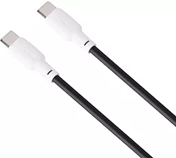 USB PD Кабель Gelius GP-UCN001CC Full Silicon 60W 1.2M USB Type-C - Type-C Cable Black/White - мініатюра 2