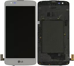 Дисплей LG Escape 3, K8 2016, Phoenix 2 з тачскріном і рамкою, оригінал, White - фото Дисплей LG Escape 3, K8 2016, Phoenix 2 з тачскріном і рамкою, оригінал, White