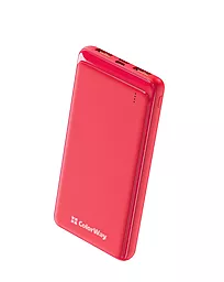 Повербанк ColorWay 10000 mAh Slim Red (CW-PB100LPF2RD) - фото Повербанк ColorWay 10000 mAh Slim Red (CW-PB100LPF2RD)