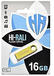 Флешка Hi-Rali 16GB Shuttle Series USB 2.0 (HI-16GBSHGD) Gold - фото Флешка Hi-Rali 16GB Shuttle Series USB 2.0 (HI-16GBSHGD) Gold