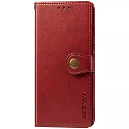 Чехол GETMAN Gallant (PU) для Xiaomi Redmi Note 9 5G, Redmi Note 9T  Красный