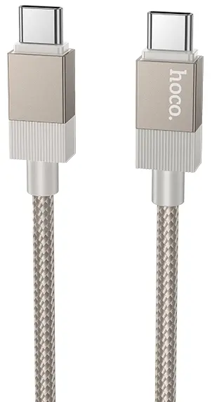 Кабель Hoco X110 USB Type-C - Type-C 60w 3a 1м PD cable Gold - фото 1