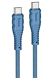 Кабель Hoco X67 Nano Silicone USB Type-C - Type-C 60w 3a 1м PD cable Blue - фото Кабель Hoco X67 Nano Silicone USB Type-C - Type-C 60w 3a 1м PD cable Blue
