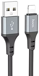 Кабель Hoco X92 Honest Silicone USB-A - Lightning 12w 2.4a 3м cable Black - фото Кабель Hoco X92 Honest Silicone USB-A - Lightning 12w 2.4a 3м cable Black