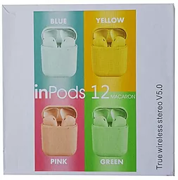 Навушники NICHOSI inPods i12 Macaron Yellow - мініатюра 4
