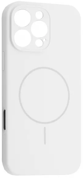 Чехол Silicone Case Full Camera Fine Ring MagSafe для Apple iPhone 16 Pro  White - фото 1