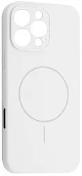 {"ru": "Чехол", "uk": "Чохол"} Silicone Case Full Camera Fine Ring MagSafe для Apple iPhone 16 Pro  White