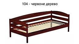 Кровать деревянная Нота Плюс, Щит 90х190, Усиленный (ламели через 2,5см), 104 (красное дерево) - миниатюра 2