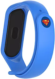 Сменный ремешок для фитнес трекера Xiaomi Mi Smart Band 5/6 Superhero Superman Blue