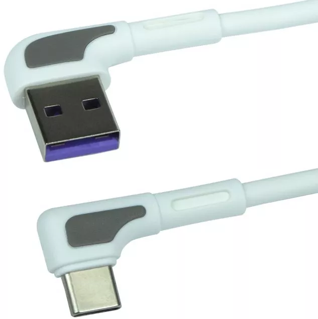 Кабель Remax L-Type USB-A - Type-C 25w 5a 1м cable White (RC-181a) - фото 1