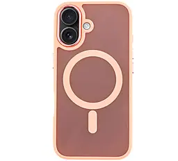 Чохол Space Magnetic Color with MagSafe для Apple iPhone 16 Pink - фото Чохол Space Magnetic Color with MagSafe для Apple iPhone 16 Pink