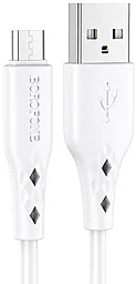 Кабель Borofone BX48 USB-A - micro USB 12w 2.4a 1м cable White - фото Кабель Borofone BX48 USB-A - micro USB 12w 2.4a 1м cable White
