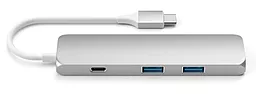 Мультипортовый USB Type-C хаб Satechi USB-C -> USB 3.0х2/HDMI/USB-C Silver (ST-CMAS) - миниатюра 4