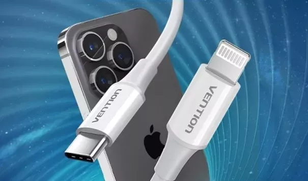 Кабель Vention USB Type-C - Lightning 30w 3a 1м PD сable Black (LAKBF) - фото 2