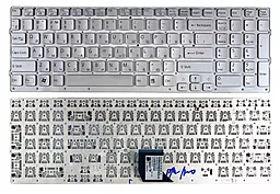 Клавіатура для ноутбуку Sony Vaio VPC-CB17 VPC-CB без рамки срібляста