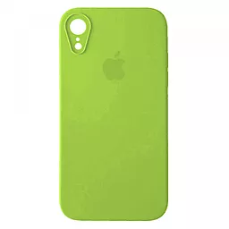 Чехол Silicone Case Full Camera Square для Apple iPhone XR  Party green