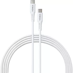 Кабель Vinga USB Type-C - Type-C 60w 3a 1м PD cable White (VCDCCCM231) - фото Кабель Vinga USB Type-C - Type-C 60w 3a 1м PD cable White (VCDCCCM231)