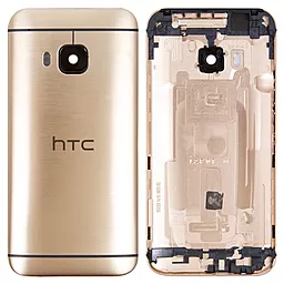 Задняя крышка корпуса HTC One M9 со стеклом камеры Original Gold