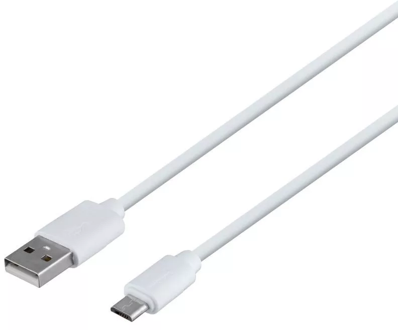 Кабель Borofone BX55 Harmony Silicone USB-A - micro USB 12w 2.4a 1м cable White - фото 1