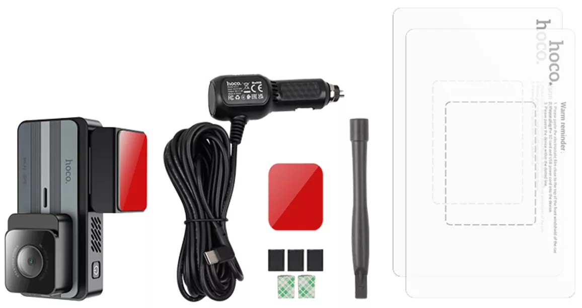 Видеорегистратор Hoco DV11 2K display GPS Silvery Gray - фото 6